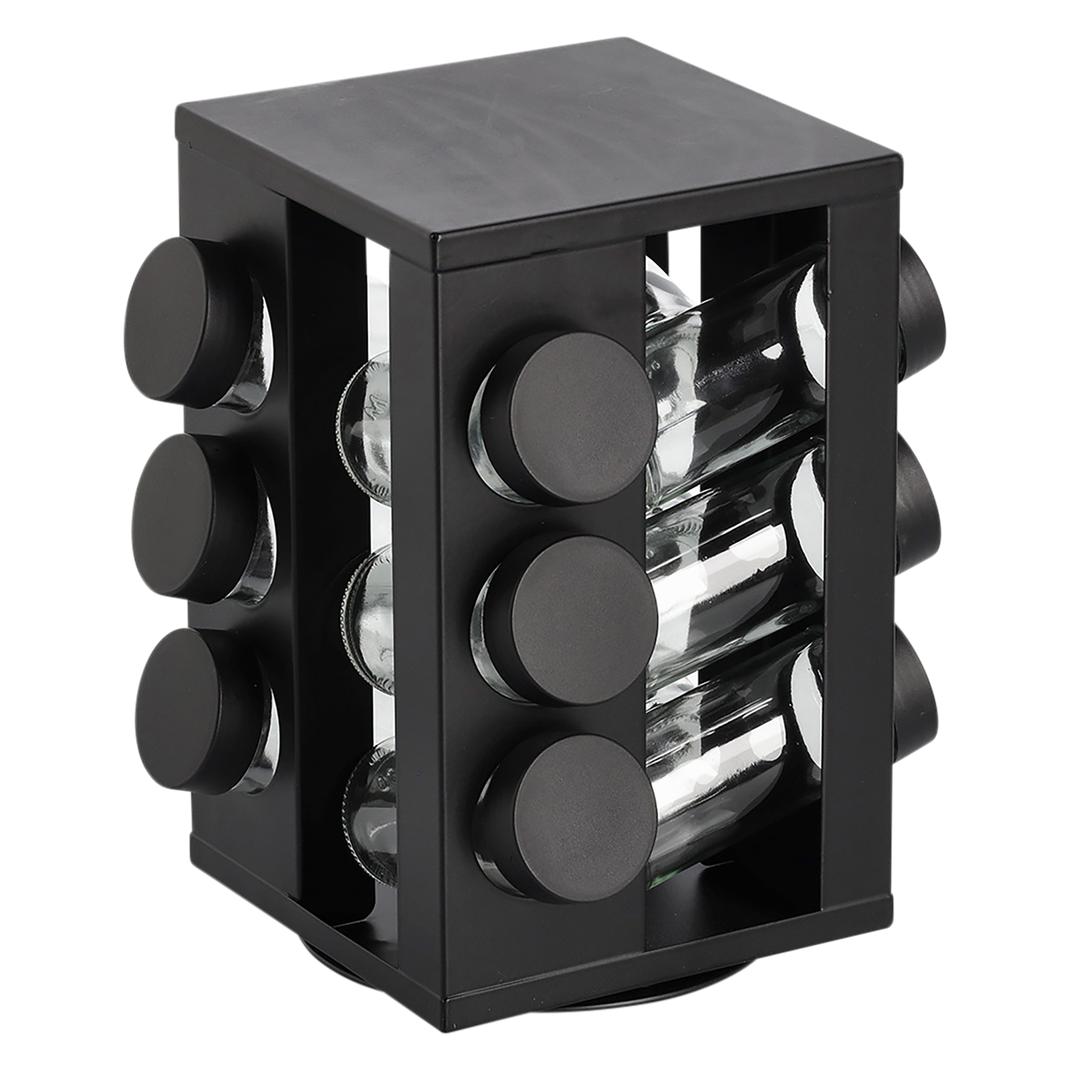 Zeller Present Gewürzrondell mit 12 Gläsern inox 14x14x23.5 cm (19633-146241.0900)