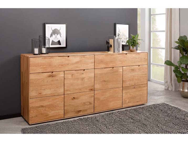 4-türiges massives Sideboard Donna in Wildeiche – 3%-Vorkasse-Rabatt