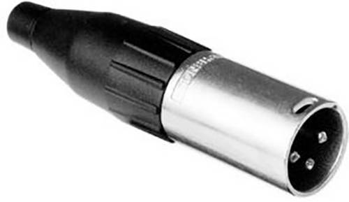 Amphenol AC3M XLR-Steckverbinder Stecker, gerade Polzahl: 3 Schwarz, Silber 1St.