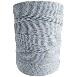 Weidezaunlitze Premium - weiß/blau - 200 m, 9 Leiter