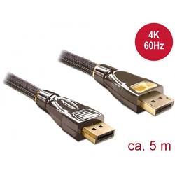 Delock DisplayPort Anschlusskabel DisplayPort Stecker, DisplayPort Stecker 5.00 m Anthrazit 82773 DisplayPort-Kabel
