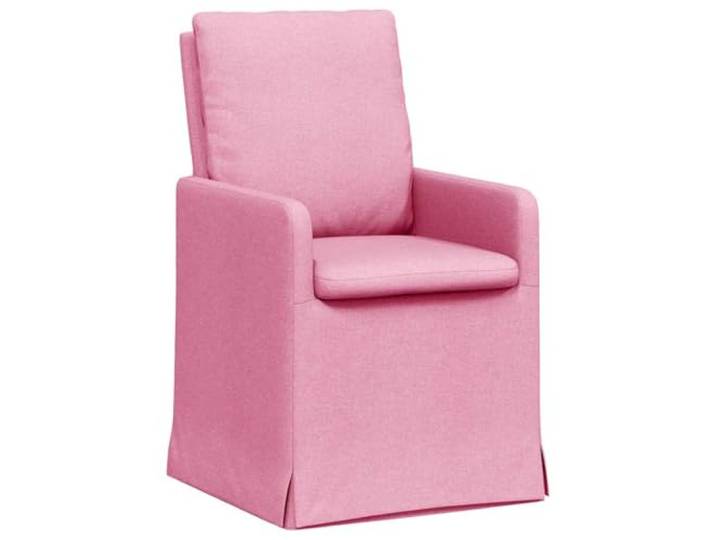 KUTYWEXFM Esszimmerstühle 2er Set Rosa Polsterstuhl mit Rollen 57x67x98cm Weiche Stoffpolsterung und flexible Rollen für maximalen Komfort am Esstisch im Esszimmer oder in der modernen Küche.