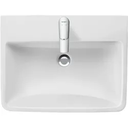 Duravit No.1 Waschtisch, 1 Hahnloch, mit Überlauf, 600x460mm, Unterseite glasiert (für verbesserte Hygiene) (für verbesserte Hygiene), 2375600000