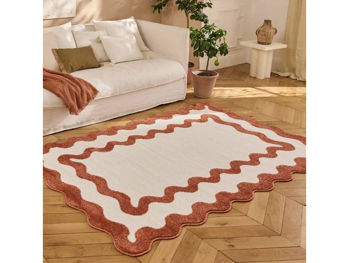 Tapis wavy terracotta 150x220 cm