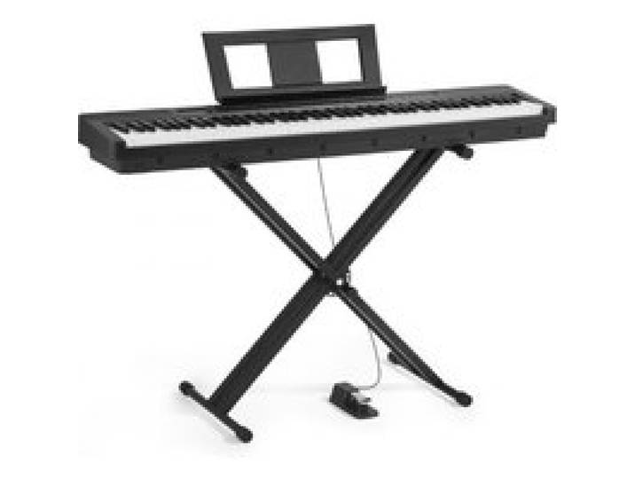 VEVOR Digitalpiano, 88 Tasten vollgewichtet, E-Piano Doppeltastatur & Lautsprecher mit X-Ständer, Sustain-Pedal, Aufnahmefunktion, 280 Töne, Kabellose Verbindung, für Anfänger, Schwarz