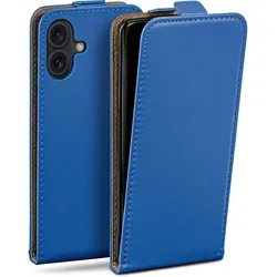 moex Flip Case iPhone 16 Klapphülle Leder Optik