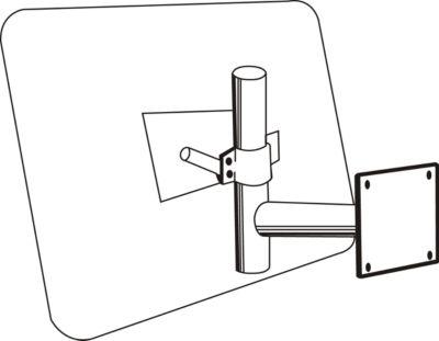 Wandarm, B 400 x H 500 mm, für alle Spiegelgrößen