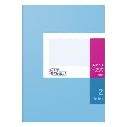 König & Ebhardt Geschäftsbuch DIN A5 liniert hellgrau magenta 40 Bl. (A5, Liniert) (112140200)