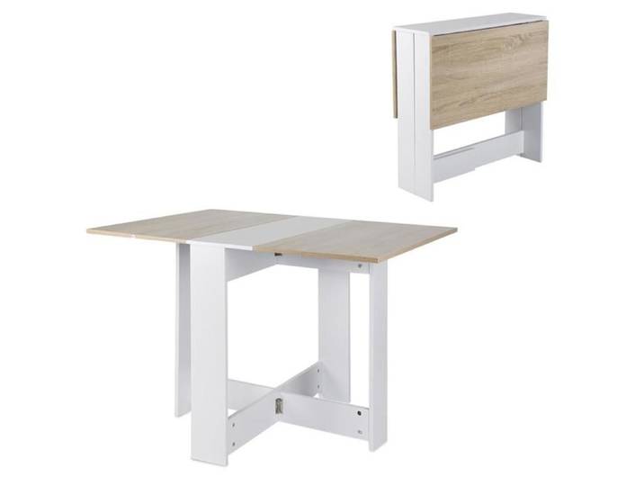 SUPFINE Table à Manger Pliante Table de Cuisine Extensible Design Moderne 2 à 4 Personnes avec 2 Abattants 102 5×76×73cm