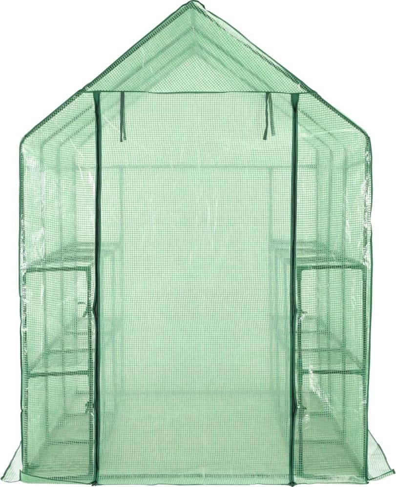 vidaXL Inloopkas met 12 stalen planken, B/D/H: 143 x 214 x 196 cm