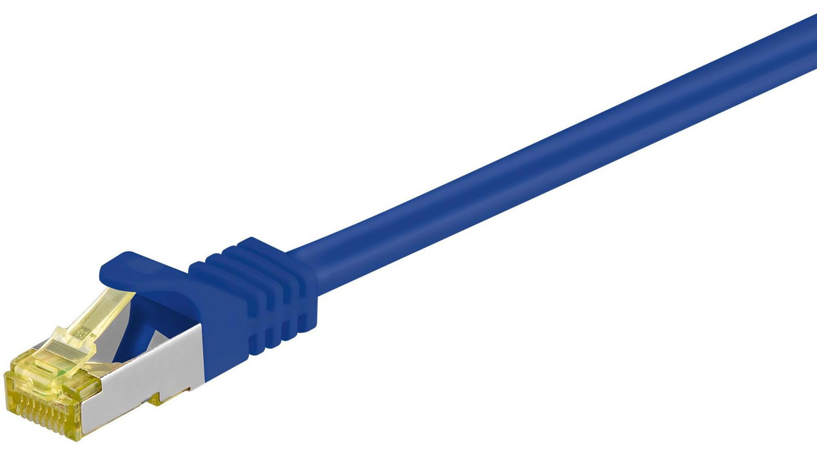 Goobay 91565 RJ45 Patchkabel CAT 6A S/FTP PiMF, Blau, 0.25 m