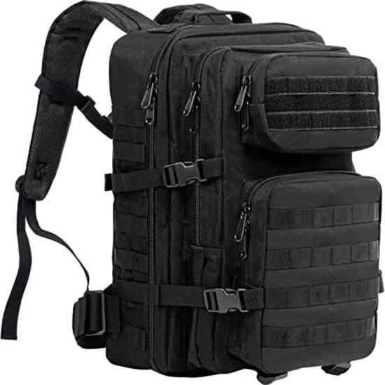 Famanu Militärrucksack - Taktischer Rucksack - 50 x 30 x 30 cm - Schwarz