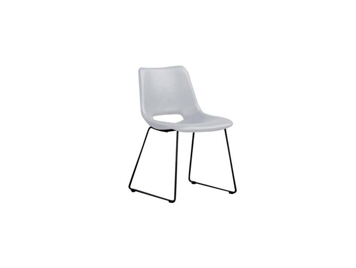 Kawola Stuhl Asco Weiß Kunstleder, Leder, 49x80x55 cm, Esszimmer, Stuhl