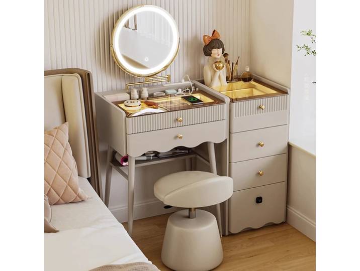 Commode intelligente huile vent Table de maquillage armoire de rangement vanitys coiffeuse maquillage vanité maquillage bureau commodes meubles de chambre