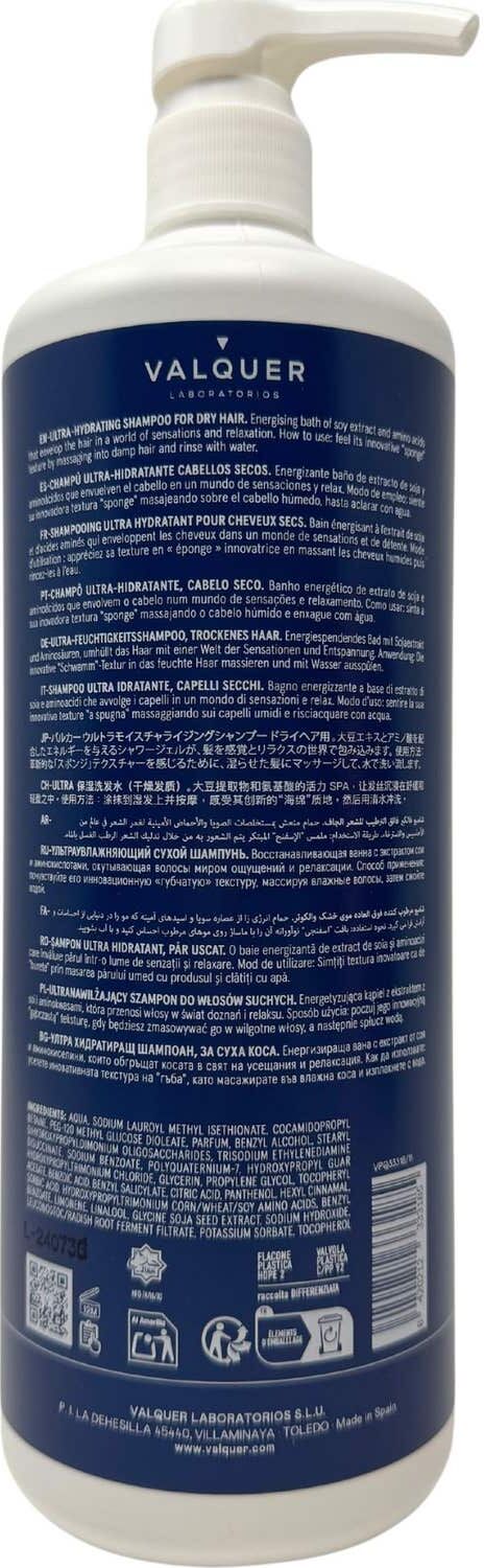 VALQUER Champú Ultrahidratante Cabellos Secos 1000 ml