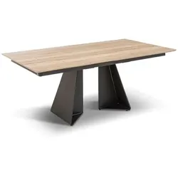 SCHÖNER WOHNEN-Kollektion Esstisch mit Auszug Lucca 190/290 x 100 cm Holzoptik Braun Eiche