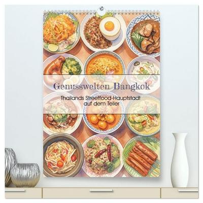 Genusswelten Bangkok (hochwertiger Premium Wandkalender 2027 DIN A2 hoch), Kunstdruck in Hochglanz