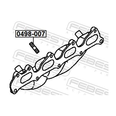 FEBEST Schraube, Abgaskrümmer 0498-007 für Citroën/Peugeot HYUNDAI MITSUBISHI TOYOTA