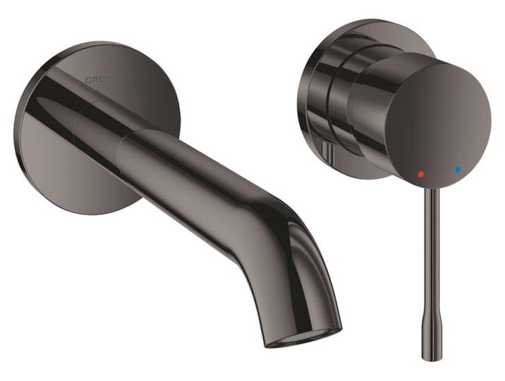 Mitigeur de lavabo mural - GROHE - Essence - 2 trous - Taille M - Finition graphite dur