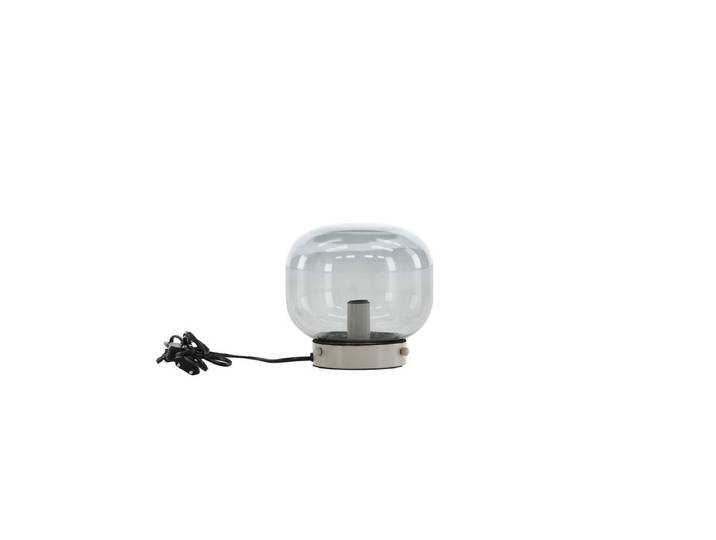 Tischlampe „Olivin“ – Mit elegantem rauchschwarzen Lampenschirm - Beige - Luxusbetten24