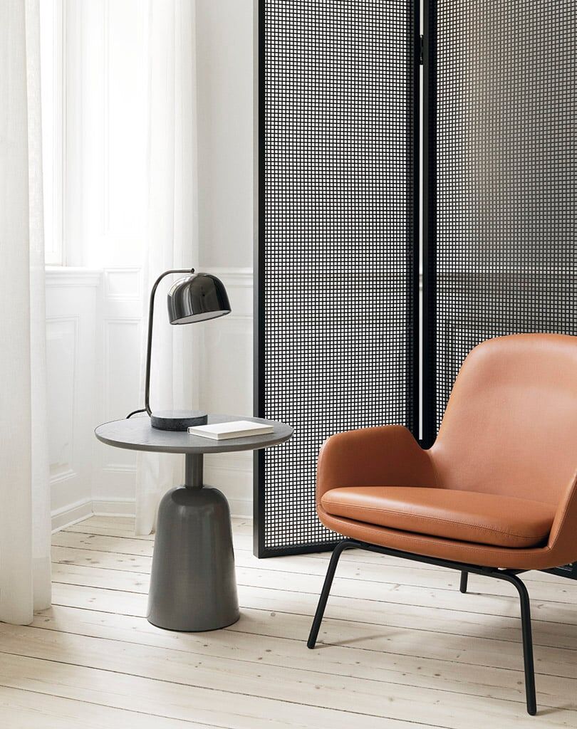 Normann Copenhagen Low Loungesessel (schwarz, Eiche, Sørensen Læder Ultra Le... schwarz   Eiche   Sørensen Læder Ultra Leder