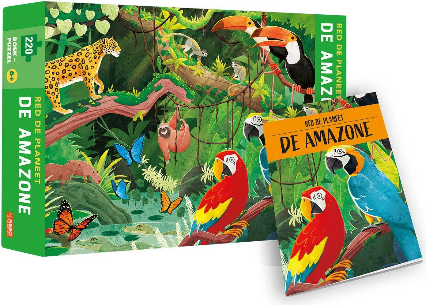 REBO Boek en Puzzel De Amazone