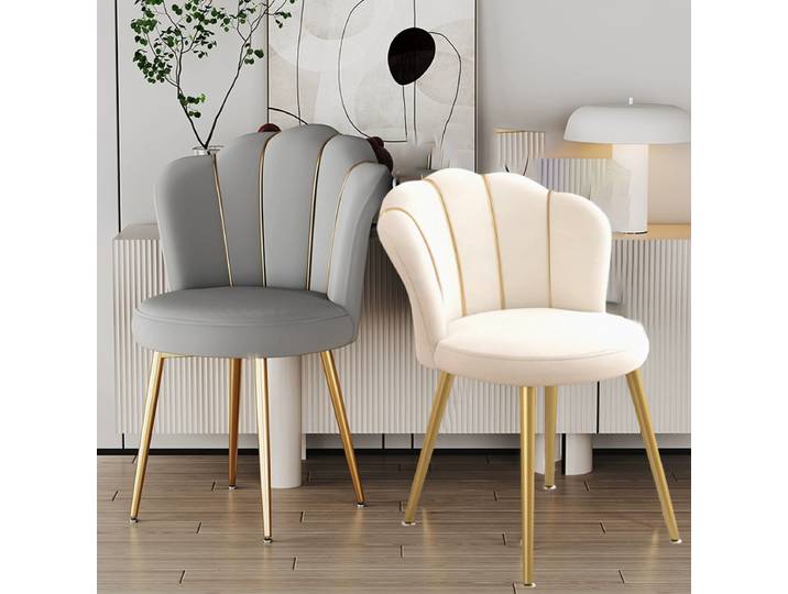 Chaise de maquillage avec structure en métal doré - Un tabouret de maquillage élégant adapté aux chambres, aux bureaux ou aux coiffeuses. Tabouret de maquillage
