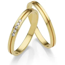 Trauring FIRETTI "Schmuck Geschenk Gold 375 Hochzeit Ehering "LIEBE" Gr. 72, gold (gelbgoldfarben), Fingerringe, Damen, 72, ohne Brillanten, Gelbgold 375, 2,5mm, Trauring, Made in Germany, wahlweise mit oder ohne Brillanten