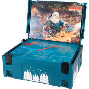 Makita Adventskalender P-84888, gefüllt mit Werkzeug & Zubehör, 36,4 x 23,9 cm