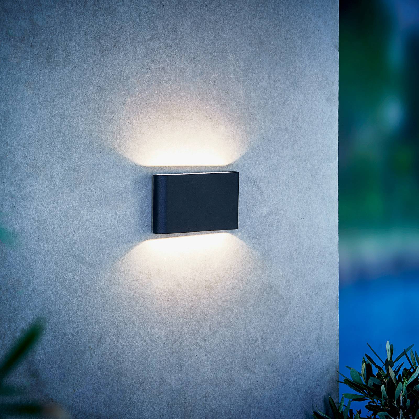 Nordlux Kinkiet zewnętrzny LED Kinver, czarny, metal, nowoczesny