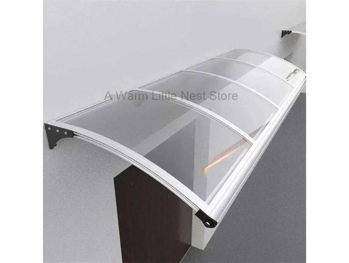Maison Villa balcon avant-toit porte d'entrée auvent abri solaire cour extérieure Gazebos imperméables auvent de pluie en alliage d'aluminium avec évier