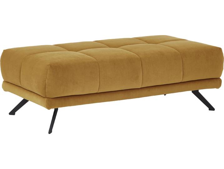 Hocker DIE PLANBAR MP-IN20041 , gelb (curry), B:137cm H:43cm T:73cm, 100% Polyester, Hocker, Hocker, Besondere Merkmale: in modernem Polyestervelours mit Samtoptik