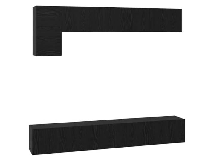 Makastle TV Schrank 5-TLG. Schwarz Eichen-Optik Holzwerkstoff