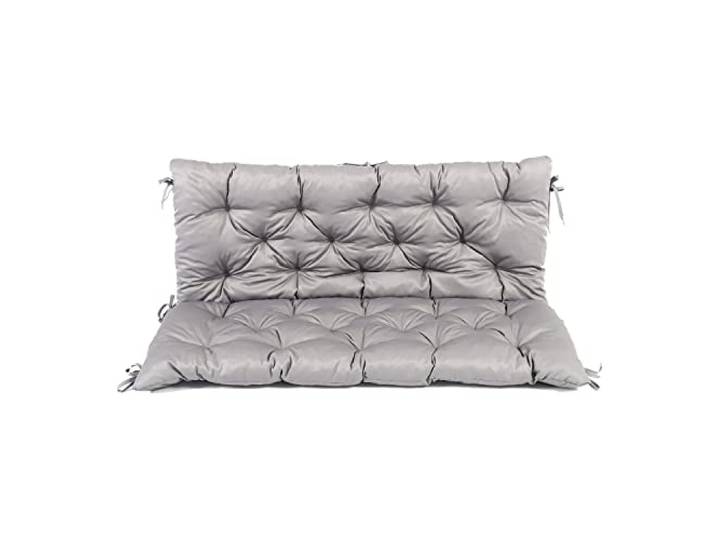 Coussin avec dossier pour banquette EVJE 2 places\, coussin de siège\, gris clair