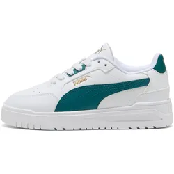 PUMA Shuffle Downtown Lo Sneaker Kinder 05 - PUMA white/emerald ice/PUMA gold 37