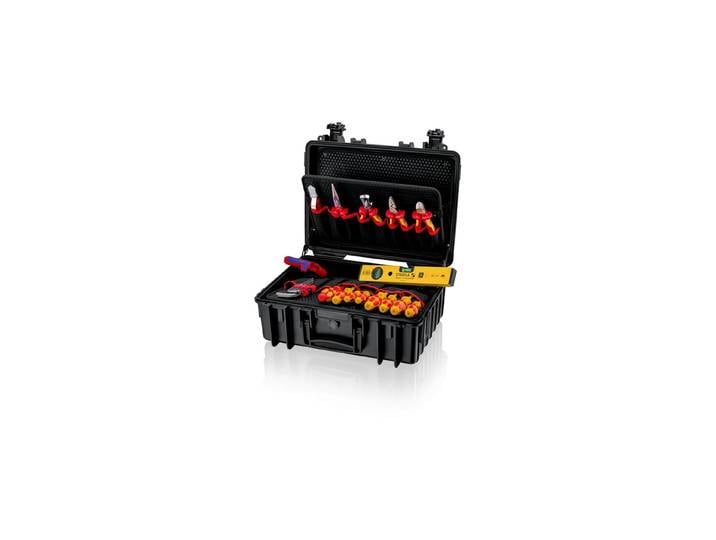 Werkzeugkoffer KNIPEX «Robust23 Start» Elektro, 24-teilig , schwarz, B:36,8cm H:18,8cm, Aufbewahrungsboxen, Werkzeugkoffer
