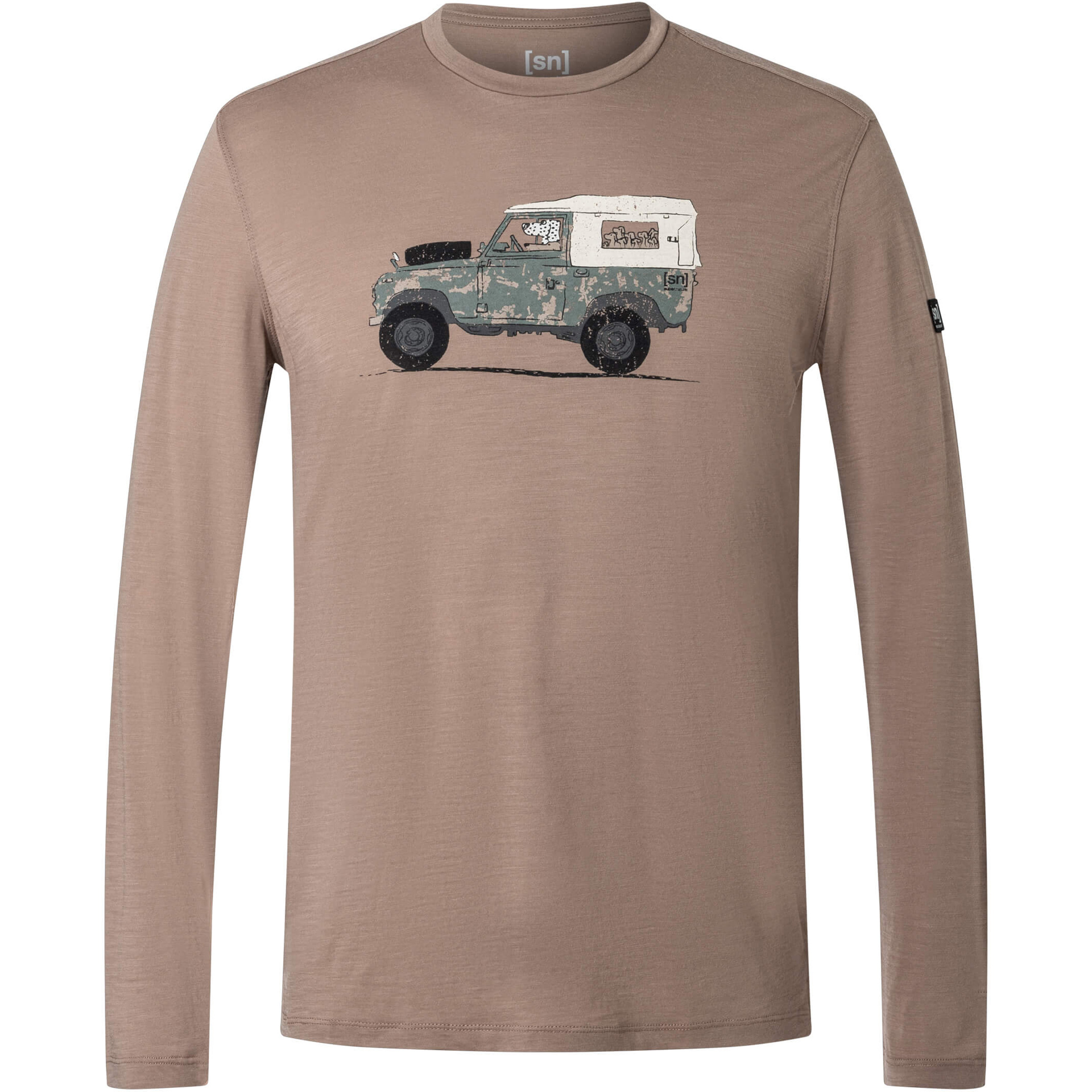 Super.Natural Dog Excursion Herren Longsleeves braun Größe S Hautfreundlich Merinowolle