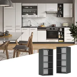 Vicco Hängeschrank Regal 30 cm Anthrazit Küchenschrank Hängeschrank Küchenzeile Fame-Line