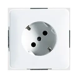 SCHUKO-Steckdose 45° (alpinweiß)