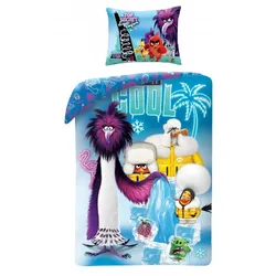 COFI 1453 Angry Birds Bettwäsche Set 140x200 mit 70x90 cm aus Baumwolle