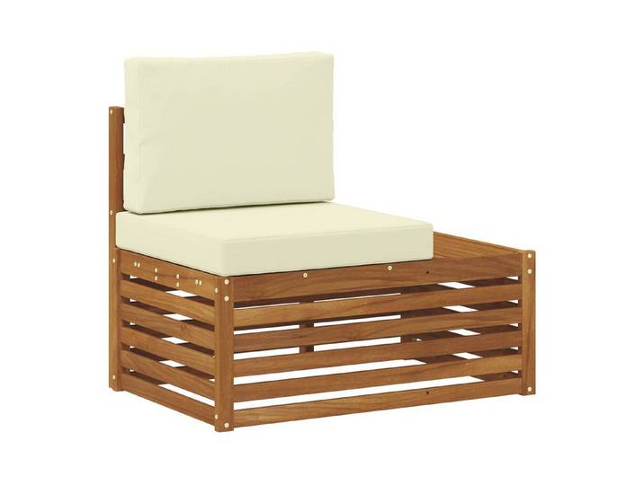 vidaXL Sofaelement Outdoor Endsofa Natur 91 x 63 x 73 cm Massivholz (1 St)