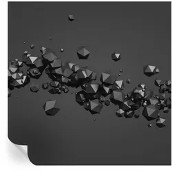FOTOTAPETE 250x250 cm - Schwarze Klumpen