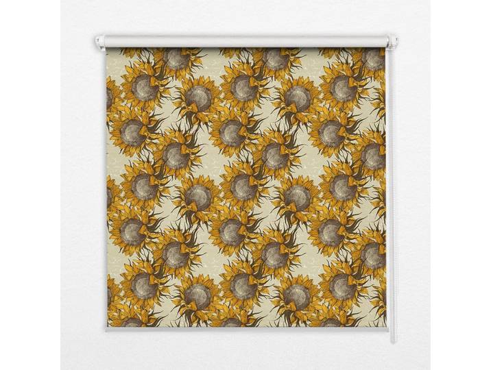 INNENROLLO - Fensterrollo - Rollo - 60x40 cm - Sonnenblume