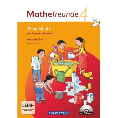 Mathefreunde 4. Schuljahr - Süd - Arbeitsheft mit CD-ROM und Lernstandsseiten, Taschenbuch von Edmund Wallis,Birgit Schlabitz,Ursula Kluge,Jana