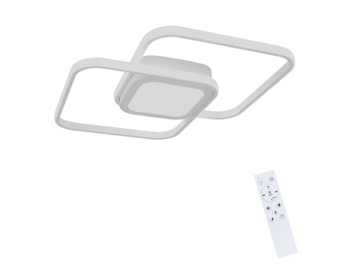 Plafonnier aluminium blanc 50x38.8x4.7cm led 48w