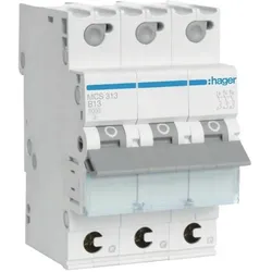 Hager, Schutzschalter, HAG MCS313 C13 Einbauautomat 3p Quick Connect