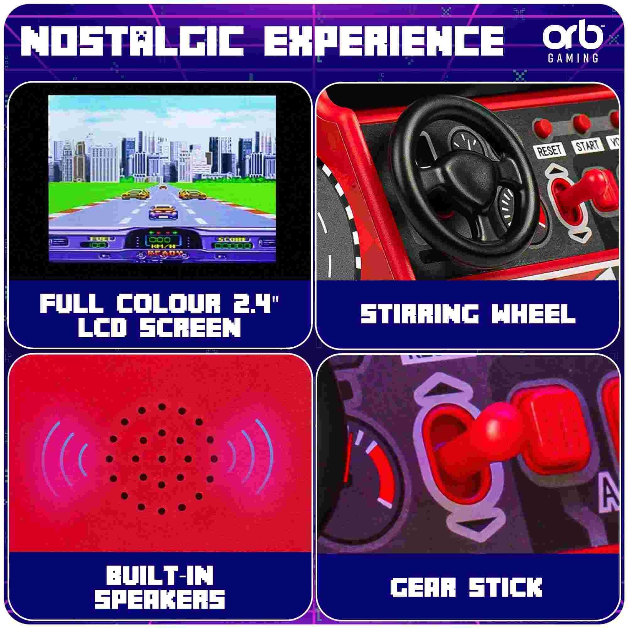 Thumbs Up Orb - Retro Mini Racing Arcade Machine (30 Games)