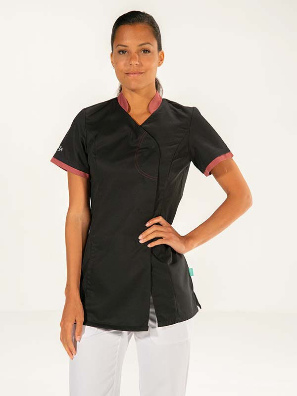 Clemix Lafont Tunique femme coupe cintrée Noire / Cassis Ayako L
