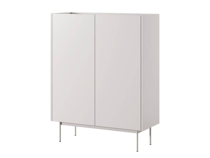 Hohe Kommode Color 97 cm, zweitürig, Kaschmir / Eiche Linea