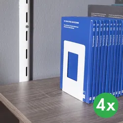 Regalteiler Metall, Packung 4 Stk., weiß